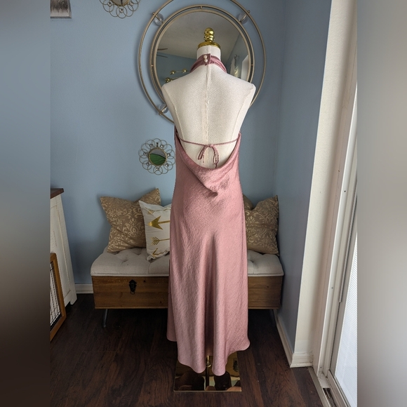 Vince Pink Halter Cowl Neck Dress - Picture 5 of 10
